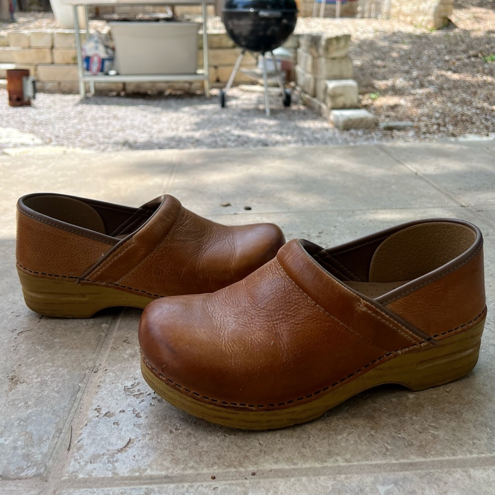 Leather Honey Dansko Clogs(sz40)